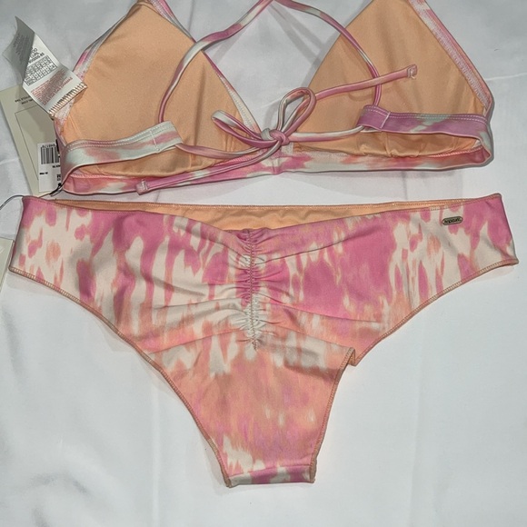 RIPCURL CLASSIC SURF ECO CROSSBACK TRI BIKINI TOP & CHEEKY BIKINI BOTTOM, M - Picture 7 of 9